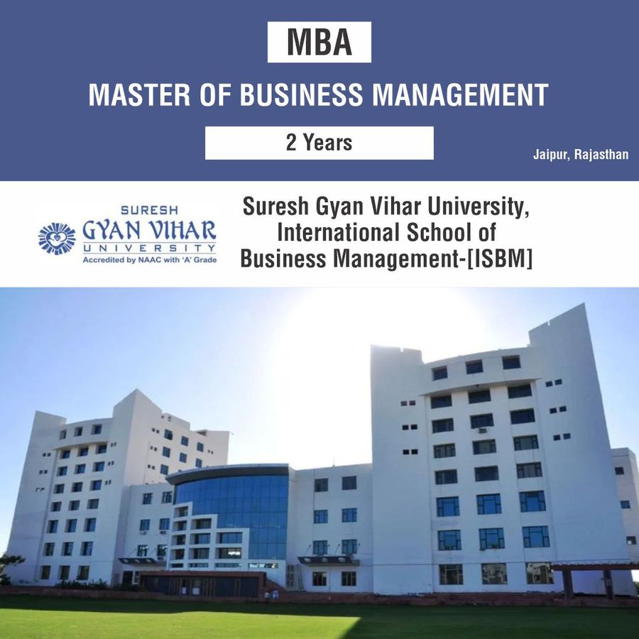 Suresh Gyan Vihar University , International  School  of  Business Management